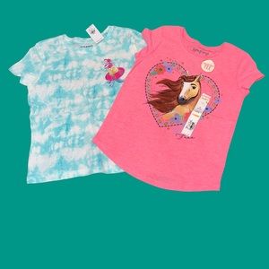 (2) Girls T Shirts Size 5